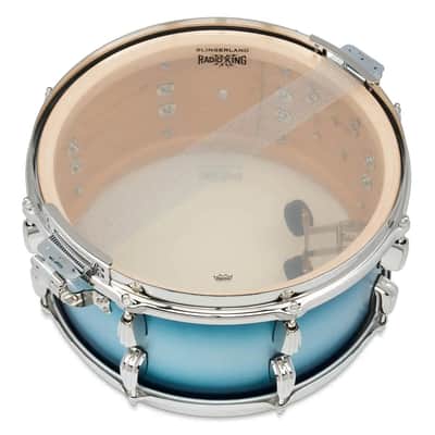 Slingerland Radio King Solid Maple Snare Drum 14x7 Blue & Silver Lacquer image 6