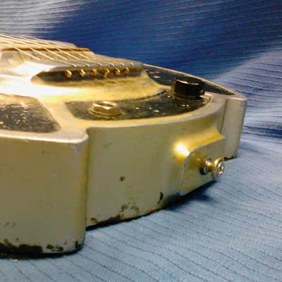 Dobro Cast aluminum lap steel 1930's black & raw aluminum image 9