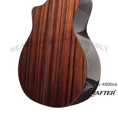 Crafter LX G-4000ce all solid Alpine Spruce & Macassar Ebony grand auditorium electronic guitar with LR BAGGS Anthem pickup image 6