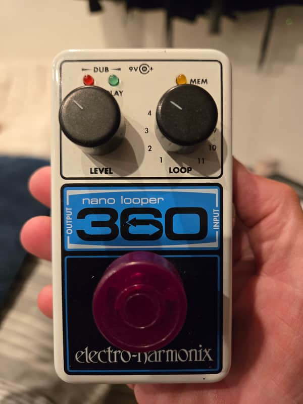 Electro-Harmonix 360 Nano Looper 2014 - Present - Black / White / Blue w power supply image 1