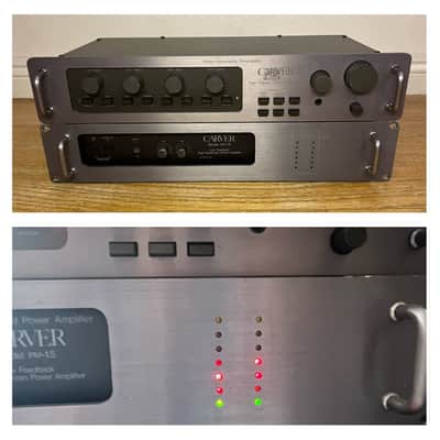 Carver PM-1.5 High Headroom Magnetic-Field Power Amplifier & Carver C-1 preamplifier, both is in excellent working condition. image 1