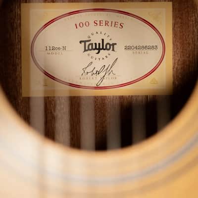 Taylor 112ce-N Nylon Grand Concert Acoustic/Electric Guitar with Gig Bag image 14