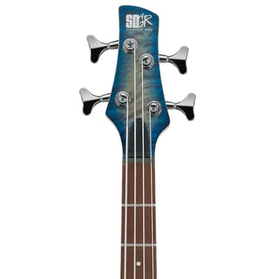 Ibanez SR400EQM-SCB Bass Quilted Maple Stained Cosmic Blue Starburst Jatoba Fretboard image 7