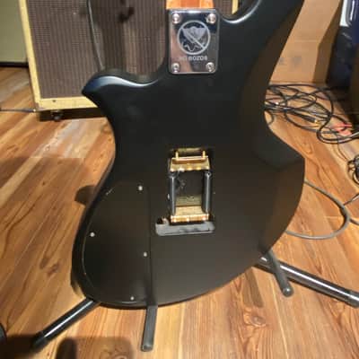 Warmoth Z  Body and Mahogany/Ebony Neck 2020 Satin Black Gotoh GE1996T Tremolo and Dimarzio Pickups image 2
