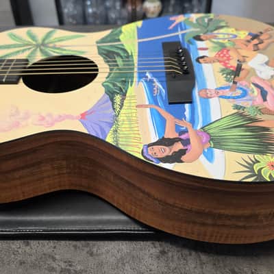 Martin Custom Shop 000-14 Hawaiian X Flame Koa Robert Armstrong Graphic Artwork USA American Auditorium Acoustic Guitar CASE QUEEN TIME CAPSULE Special Limited Edition image 15