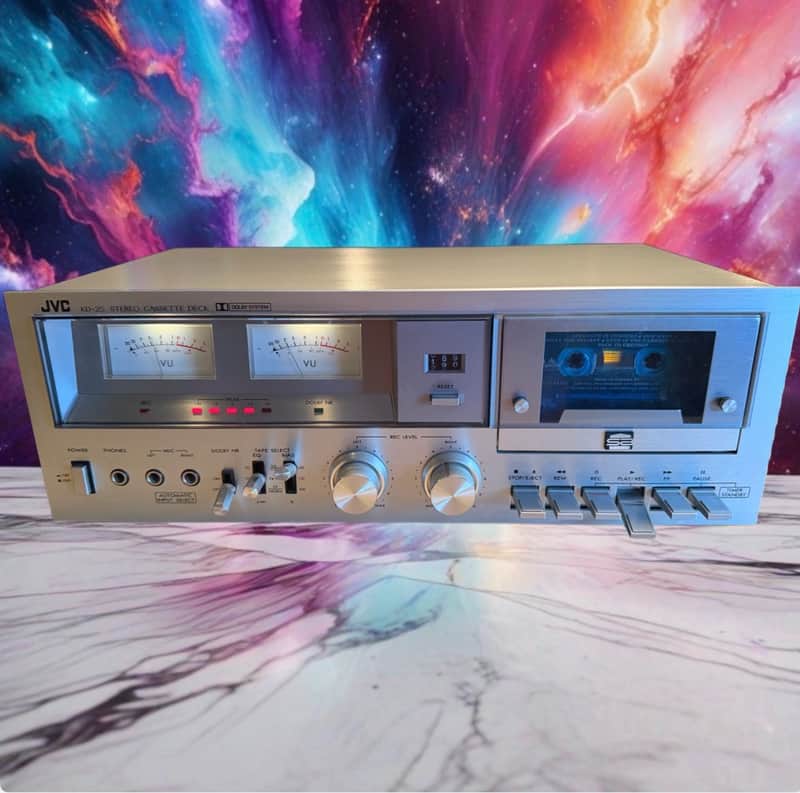 Vintage JVC Stereo Cassette Deck Model KD-25 Silver Japan Full Fresh Service🔥🎶 image 1