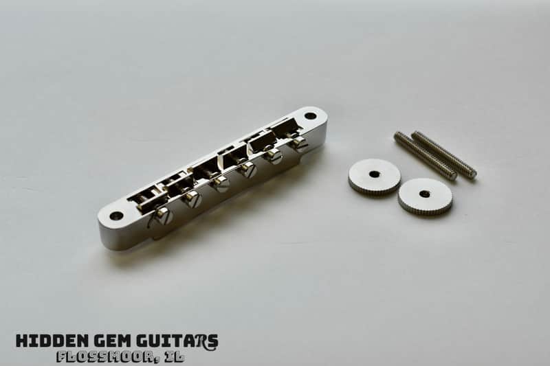 New! Gibson OEM ABR-1 Bridge with posts and thumbwheels Nickel Finish fits Les Paul Standard, ES-335, SG Standard and others! image 1