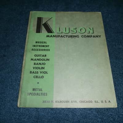 Vintage 1950 Kluson Musical Instrument Parts Catalog! Tuners, Tailpieces! RARE! image 1
