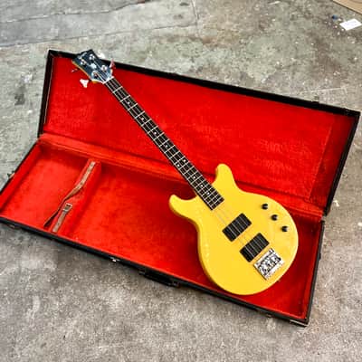 Greco TVB-65 Les Paul double cut EB-0 bass c 1989 - TV Yellow original vintage MIJ Japan image 15