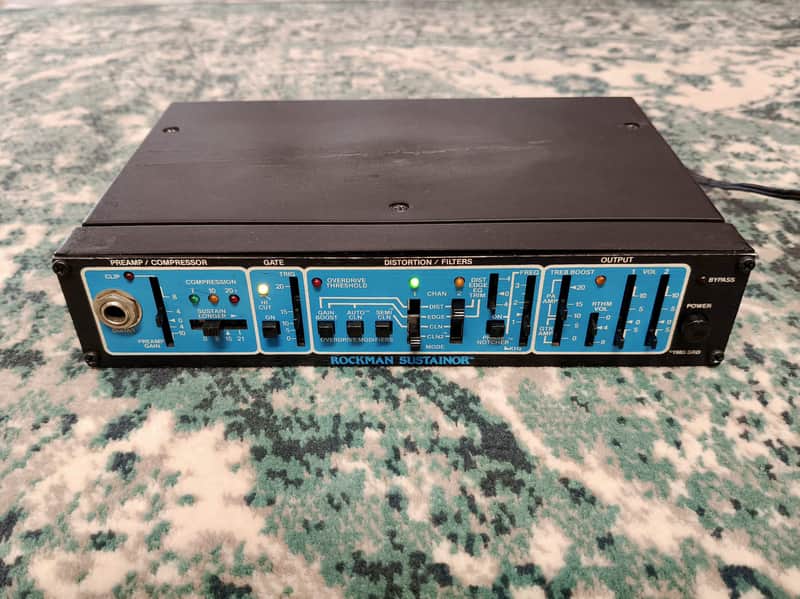 Rockman Sustainor Model 100 mid 80s - Black / Blue Panel with White Logo image 1