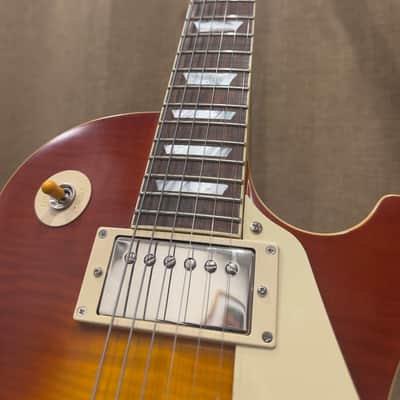 Epiphone "Inspired by Gibson Custom" '59 Les Paul Standard - Washed Cherry Sunburst image 5