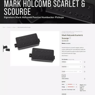 Seymour Duncan Scarlet and Scourge Humbucker Set - Matte Black | Ibanez AZ Dynamix Switch | PRS SE MARK HOLCOMB SVN Pickup image 9