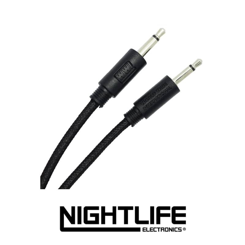 WWI 3.5mm Braided Patch Cable 5/pk - 120cm - Black image 1