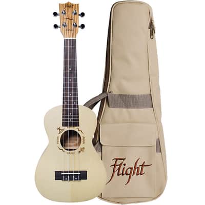Flight DUC325 Spruce/Zebrawood Concert Ukulele w/Bag image 2