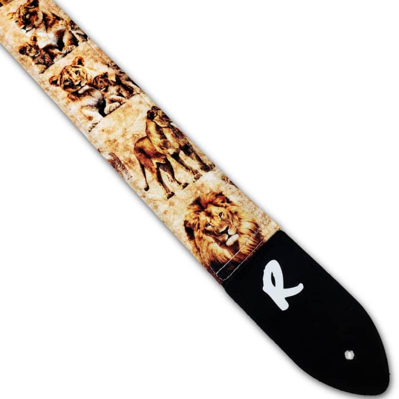 Lion Guitar Strap - Big Cat Guitar Strap -King of the Jungle Guitar Strap -Universal Guitar Strap-Works for Electric Acoustic & Bass Guitars image 1