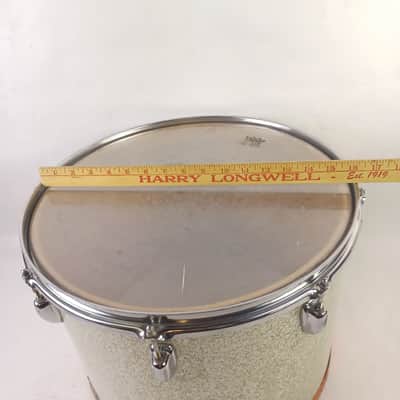Slingerland 12x16" 3Ply Silver Sparkle Wrap Concert/Floor Tom Drum Marching Quad image 11
