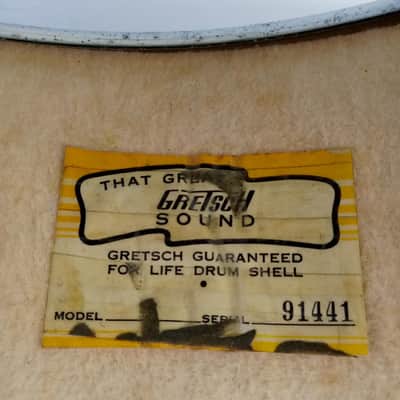Gretsch COB 4160 Lightning Throw-Off Round Badge Snare Drum Brass+Cast Rims 60s image 13