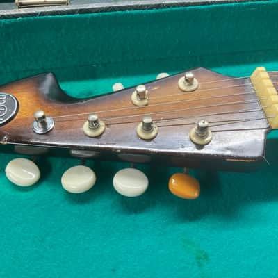 Teisco Del Ray ET-200 Sunburst Two Pickup + Tremolo WITH CASE OHSC Japan 1960s Original Vintage image 6