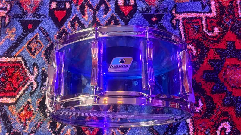 Ludwig Vistalite Reissue 6.5x14" Snare Drum 2001 - Present - Blue image 1