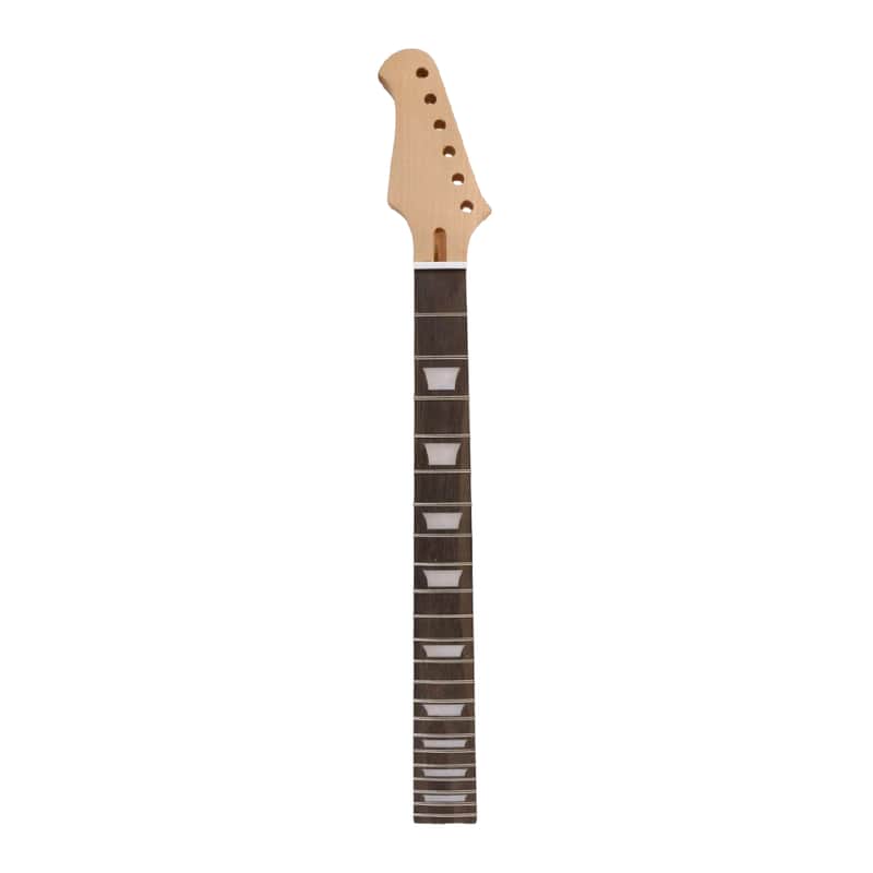 Left-Hand 24.75" Guitar Neck – 22 Fret Mahogany with Rosewood Fretboard & Block Inlays, Bolt-On image 1