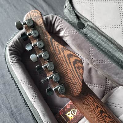 Mayones Aquila Elite S7 26.5" Reverse Headstock 4A QM top, Pale Moon Ebony Fretboard 16", Luminlay Offset Dot Inlays, Black Limba body, Wenge neck, Velvetrone Pickups image 20