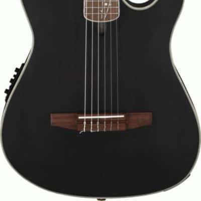 Ibanez TOD10NTKF Tim Henson Signature Nylon Electric Guitar - Transparent Black Flat image 3