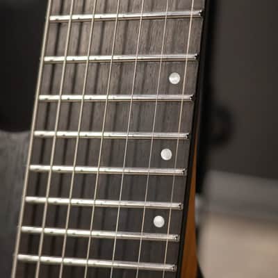 Ibanez QX527B 7-String Headless Electric Guitar - Weathered Black with Gig Bag image 8
