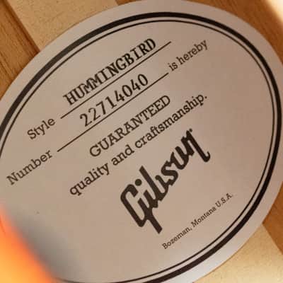 Gibson Acoustic Hummingbird Standard Acoustic-electric Guitar - Vintage Cherry Sunburst image 12