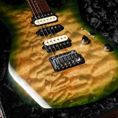 Suhr Custom modern 2016 - Faded Trans Green Burst image 11