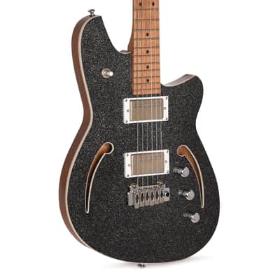Reverend Kingbolt Air HH Electric Guitar Black Sparkle image 1