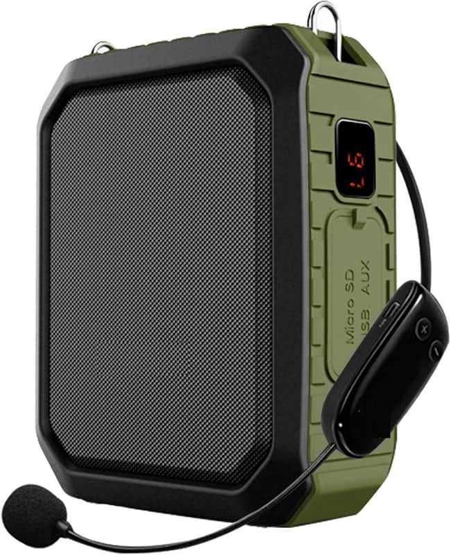 Voice Amplifier with Wireless Headset Mic - 18W 4400mAh Rechargeable Mini Pa System, Bluetooth 4.2, Waterproof IPX5 Portable Speaker for Teacher, Outdoors image 1