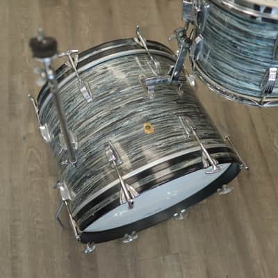Vintage 60s Ludwig 2-Piece Shell Pack 13/20 (Blue Oyster Pearl) image 2