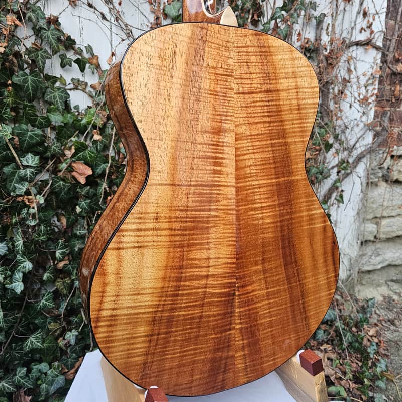 Wilhelm Guitars Curly Koa, Curly Sinker Redwood Small Jumbo Acoustic Guitar image 1