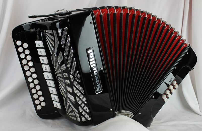 NEW Black Serenellini 238 Diatonic Button Accordion BC LMMM 23 8 image 1