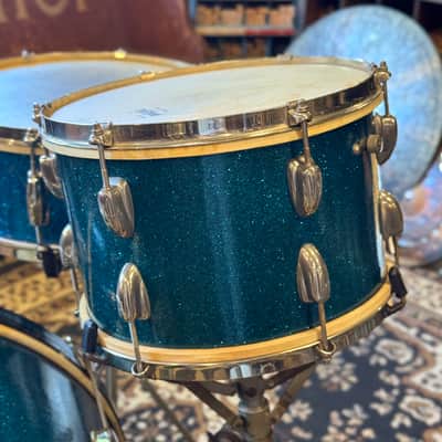 VINTAGE 1950's Slingerland JR Outfit in Blue Sparkle - 12x22, 8x12, 5.5x14 image 12