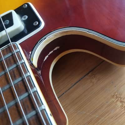 Univox Coily ES-335 Style Semi Hollowbody 1969 Sunburst-Japan- image 4