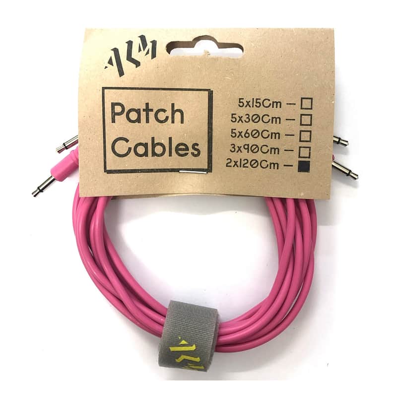 ALM Busy Circuits ALM-PC001x120 Eurorack Patch Cables (2 x 120cm) - Pink image 1