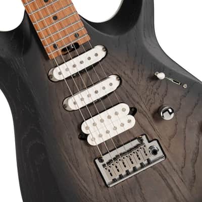 Cort X700OPBB X Series 700 Triality Electric Guitar. Open Pore Black Burst image 17