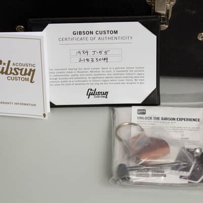 Gibson  J-55 1939 Re-issue Flat Top Acoustic Guitar (2023), ser. #21833049, original black hard shell case. Bild 15