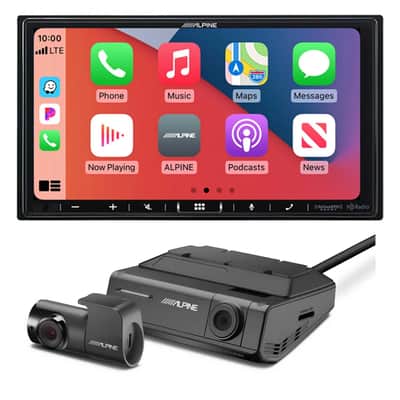Alpine iLX-407 7" Receiver + DVR-C320R Front & Rear Dash Camera + Accessory Bundle image 2