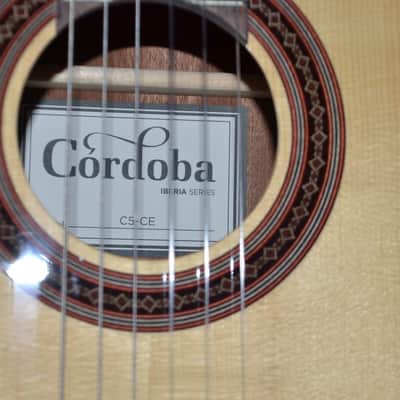 Cordoba C5-CE SP Nylon String Acoustic Electric - Natural image 3