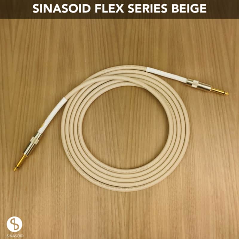Sinasoid FLEX SERIES BEIGE INSTRUMENT CABLE - 10' / ST/ST image 1
