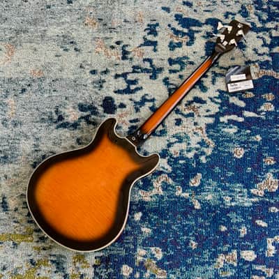 Warwick WRB1594 68PP FMTMFR RockBass Star Bass 4-String Semi-Hollow Electric Bass, Flamed Maple Vintage Sunburst Transparent High Polish RBK569823-25 image 2