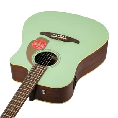 Fender FSR California Redondo Player Acoustic Guitar, Walnut FB, Surf Green, IWA226XXXX image 2