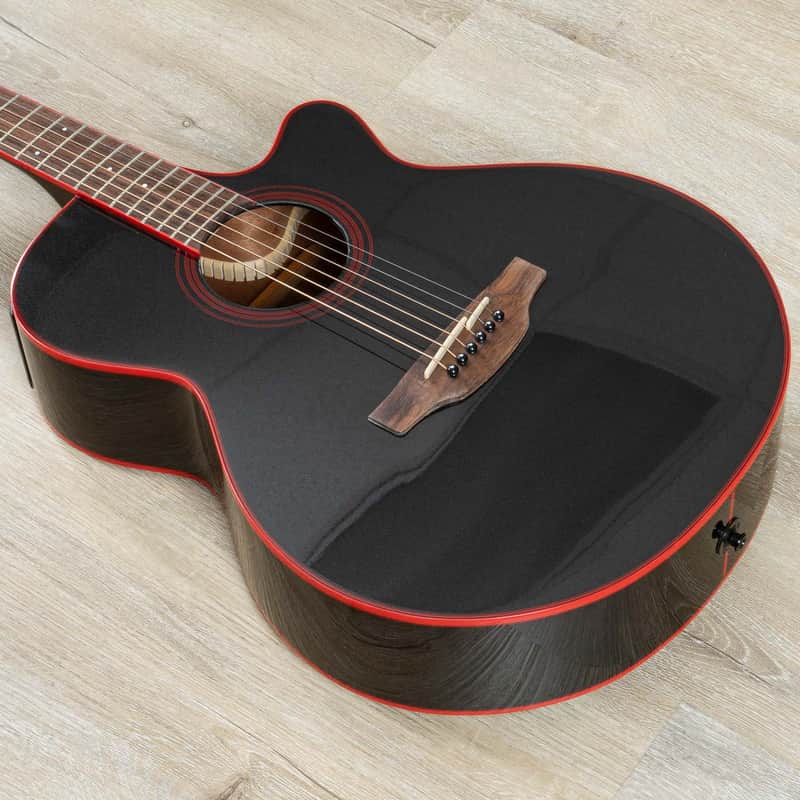 Mint Takamine GF49CE CB FX Cutaway Acoustic-Electric Guitar, Spruce Top, Cosmic Black Sparkle image 1