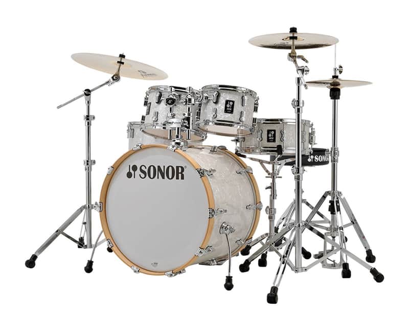 Sonor AQ2 Maple Stage 22x17 / 16x15 / 12x8 / 10x7 / 14x6" 5pc Shell Pack 2018 - Present - White Marine Pearl