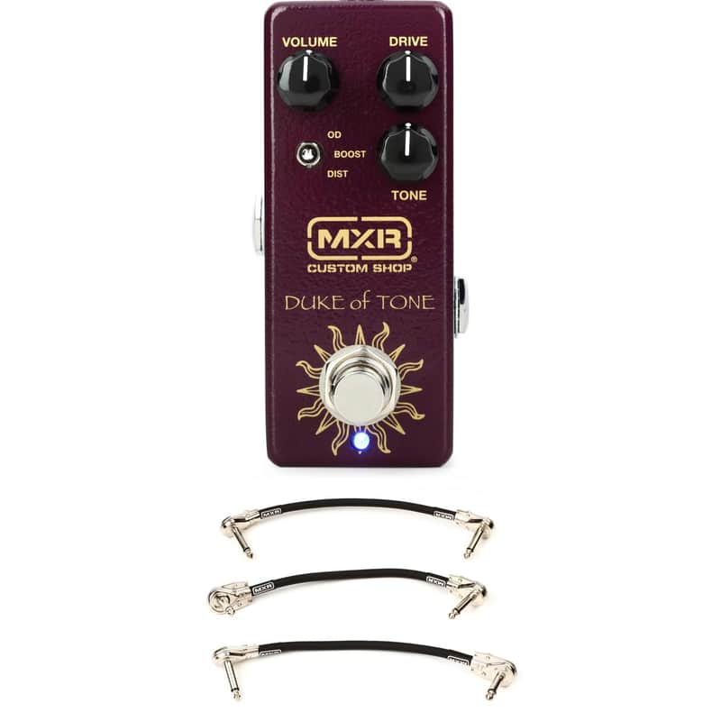 MXR Duke of Tone Overdrive Pedal with 3 Patch Cables image 1