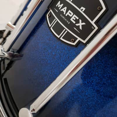 Mapex Quantum XT High Tension Marching Snare Drum--Blue Galaxy Sparkle Burst image 3