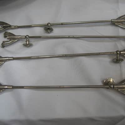 WFL 4 - Single Tension Bass Drum t-rods, claws and center lug (10151-U-1104) 50's/60's - Nickel Plated image 1