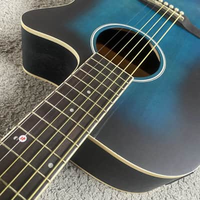 Blue Burst Cutaway Acoustic Guitar, 40 Inch, 20 Frets image 13